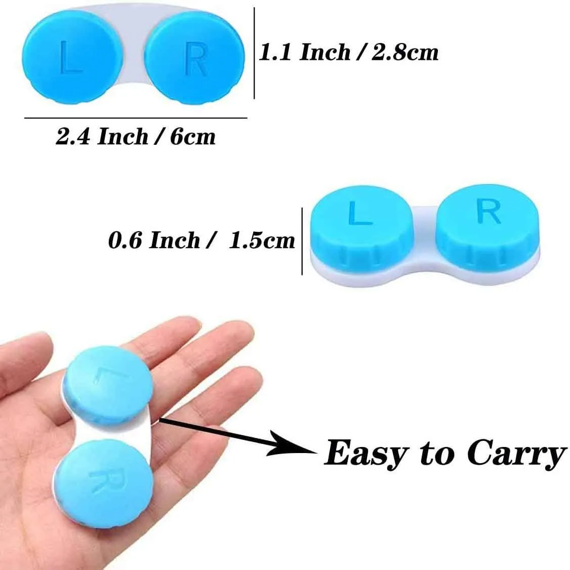 12-Pack: Colourful Contact Lens Case Box Holder