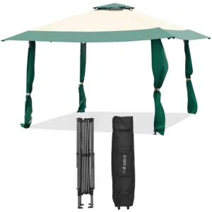 13'x13' Pop Up Canopy Tent Instant Outdoor Folding Canopy Shelter-Green