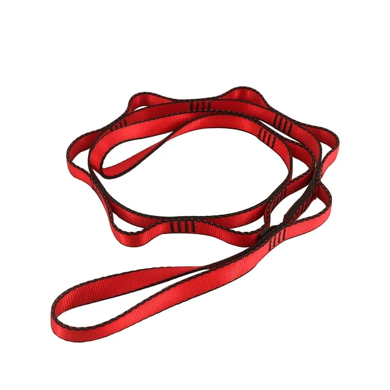 1PCs Portable Nylon Webbing Climbing Rope Outdoor Tree Hanging Hammock Strap High Load-Bearing Durable Camping Travel Sling