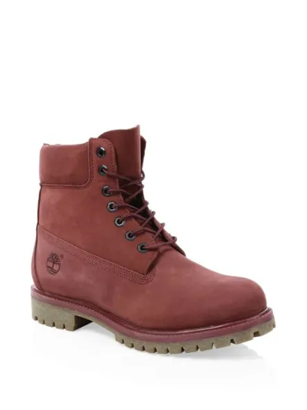 6-inch Premium Waterproof Boots - Burgundy Nubuck