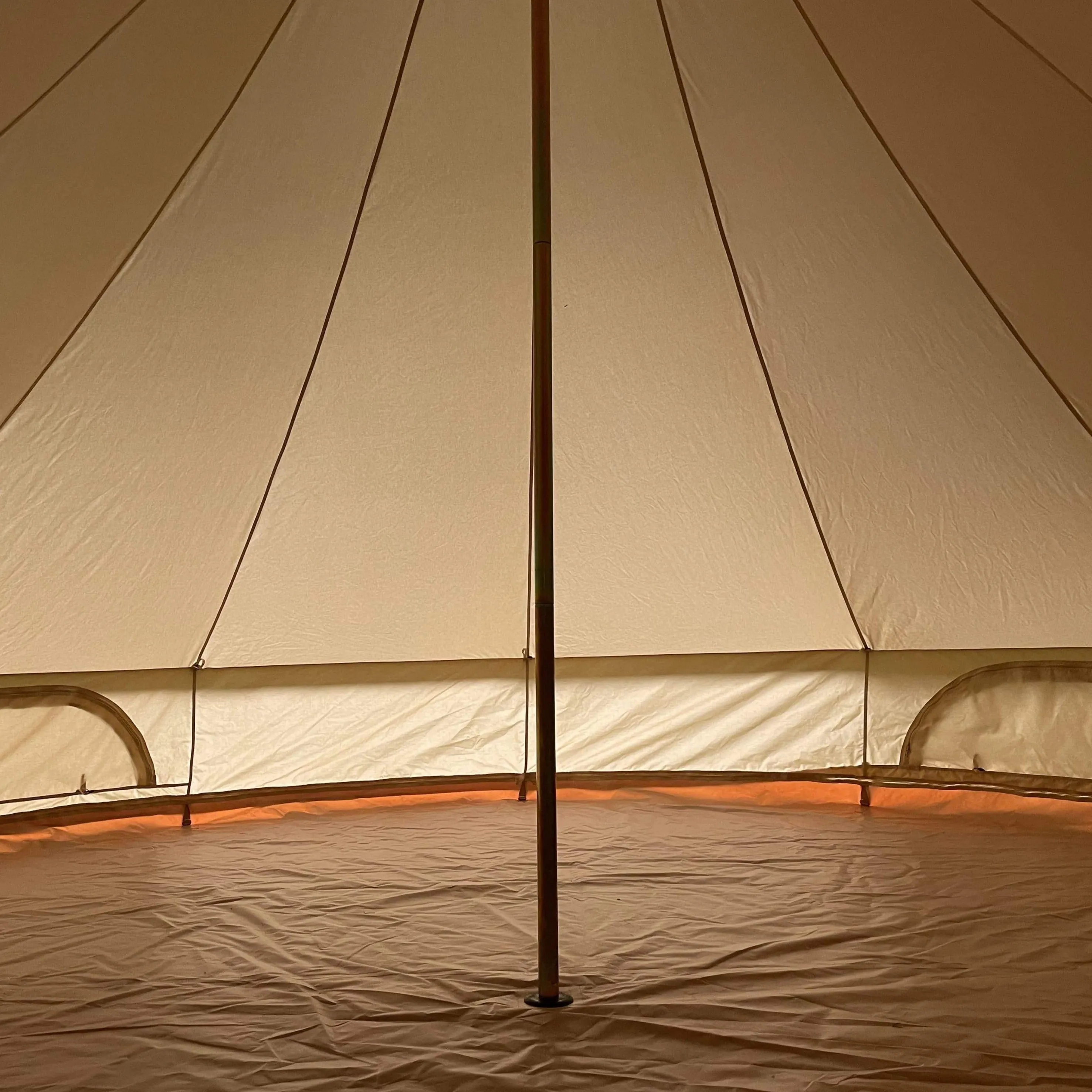 7m Bell Tent Fireproof With Stove Hole & Flap