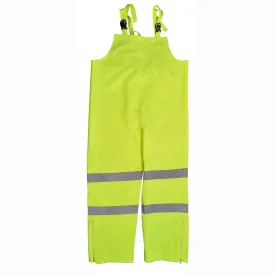 ANSI/ISEA 107-2010 Class E Lime Waterproof Rain Bib Pants