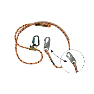 Bashlin Positioning Lanyard 8' Adjustable Climbing Rope - 4019NX-8