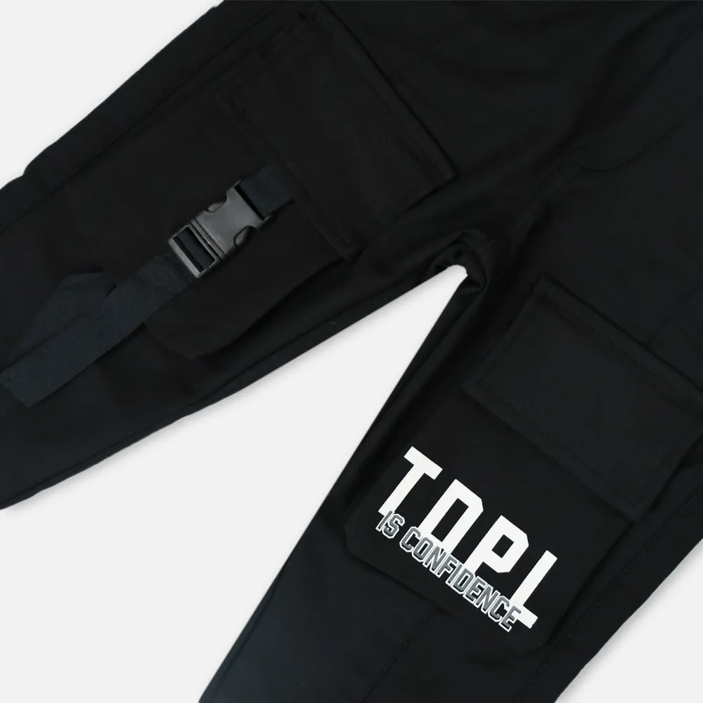 Black & Green Cargo Pants