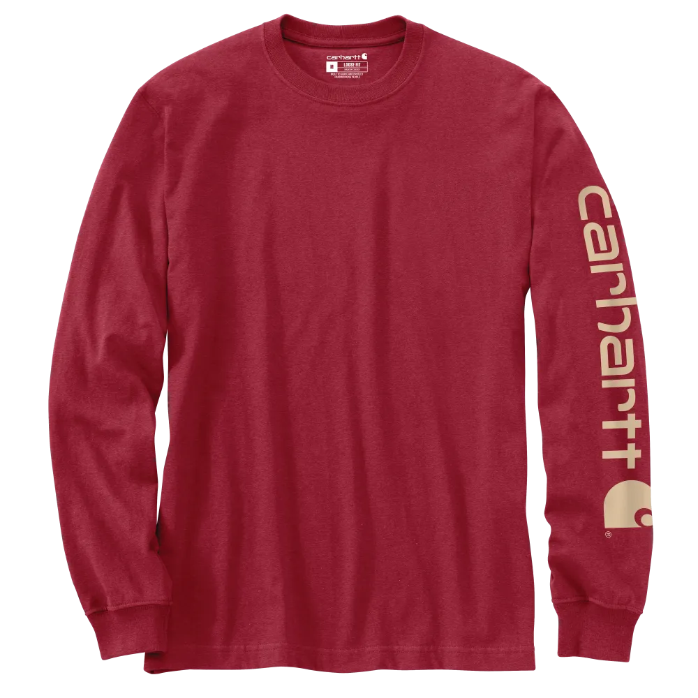 Carhartt Mens Loose Fit Heavyweight Graphic Long Sleeve T-Shirt