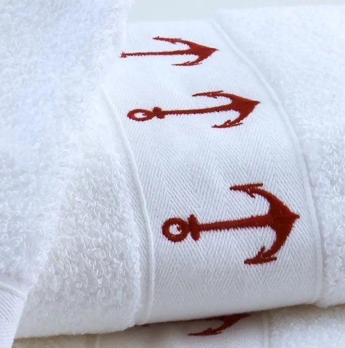 Classic Anchors Embroidered Quick-Dry Towel Sets