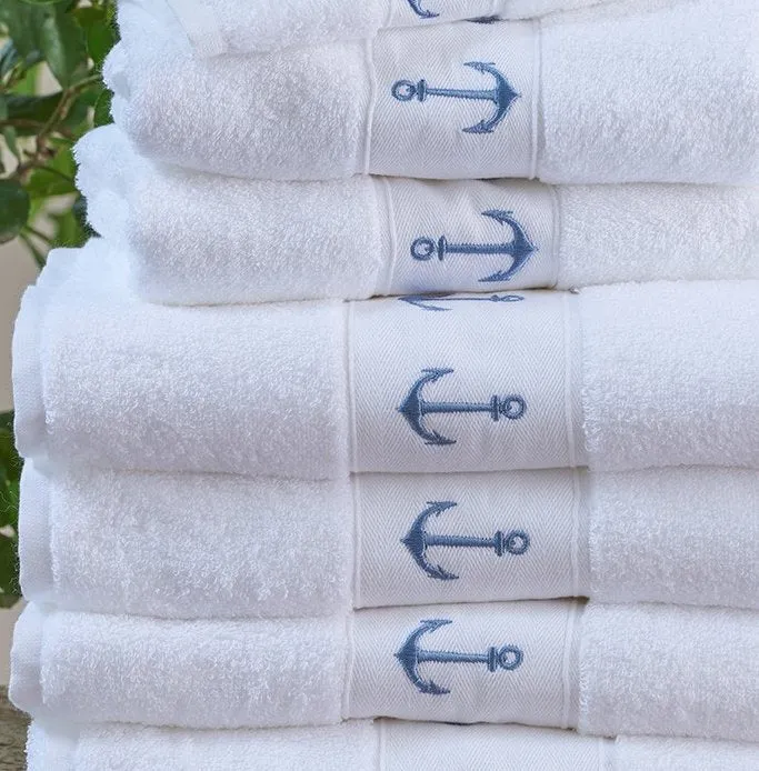 Classic Anchors Embroidered Quick-Dry Towel Sets