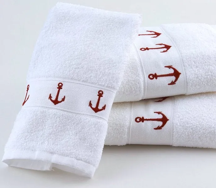 Classic Anchors Embroidered Quick-Dry Towel Sets