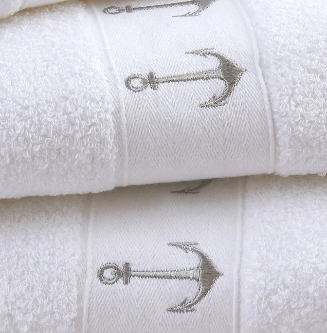 Classic Anchors Embroidered Quick-Dry Towel Sets