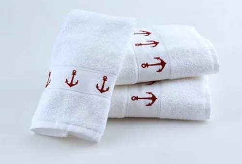 Classic Anchors Embroidered Quick-Dry Towel Sets