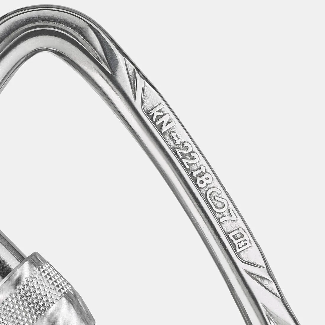 CLIMBING AND MOUNTAINEERING SCREWGATE CARABINER - ROCKY M POLISHED