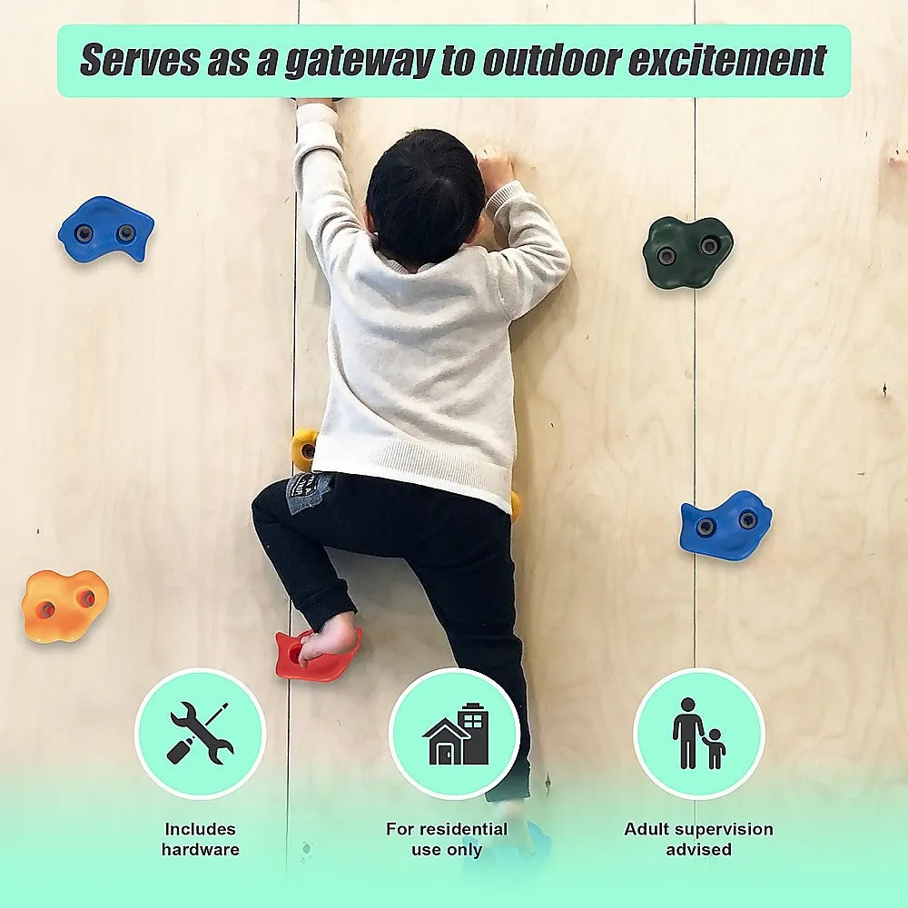 Durable Kids Outdoor Rock Climbing Holds Set - 10 Pack