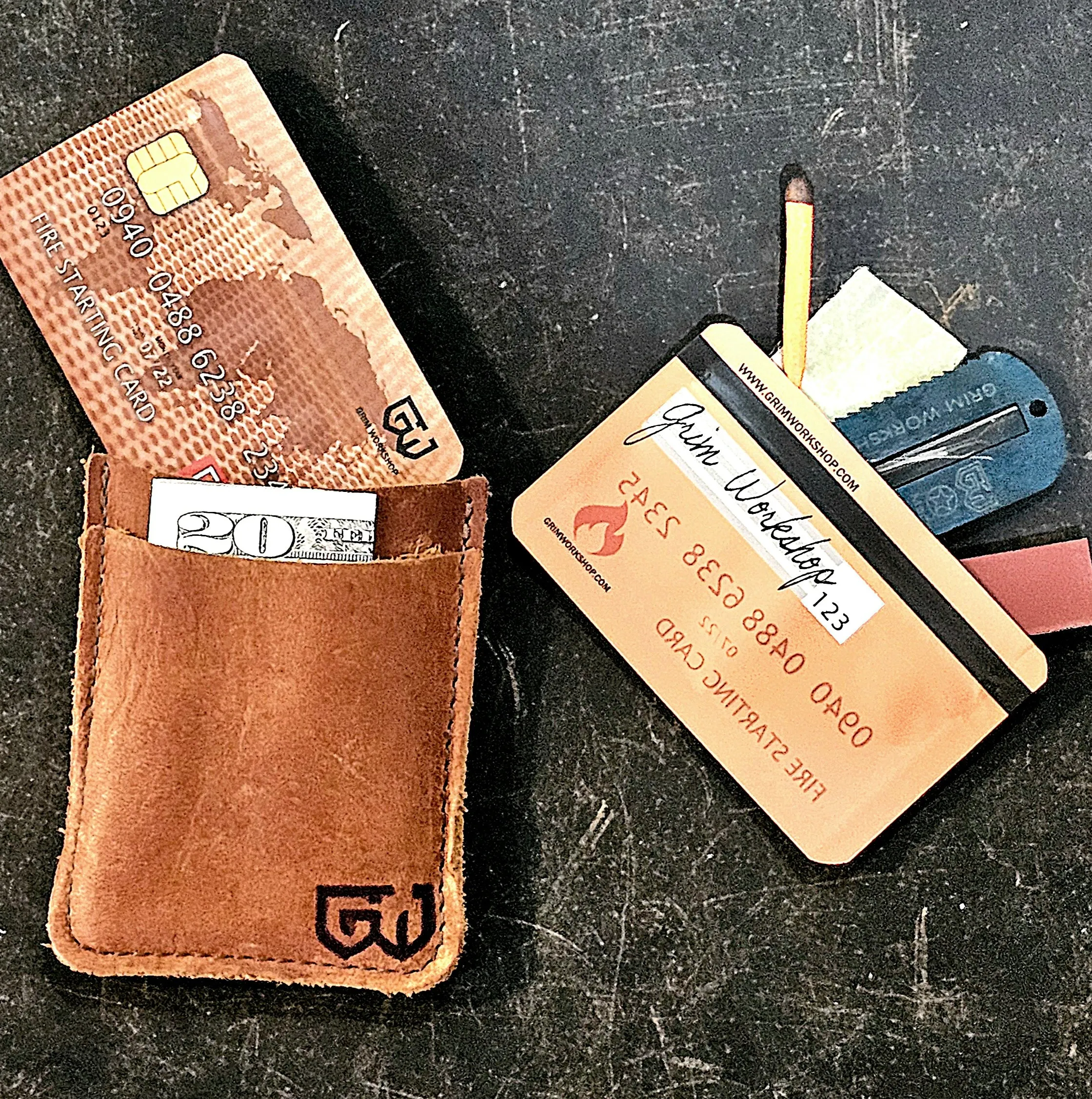 Fire Stash Card: Credit Card Size Waterproof EDC Wallet Pouch