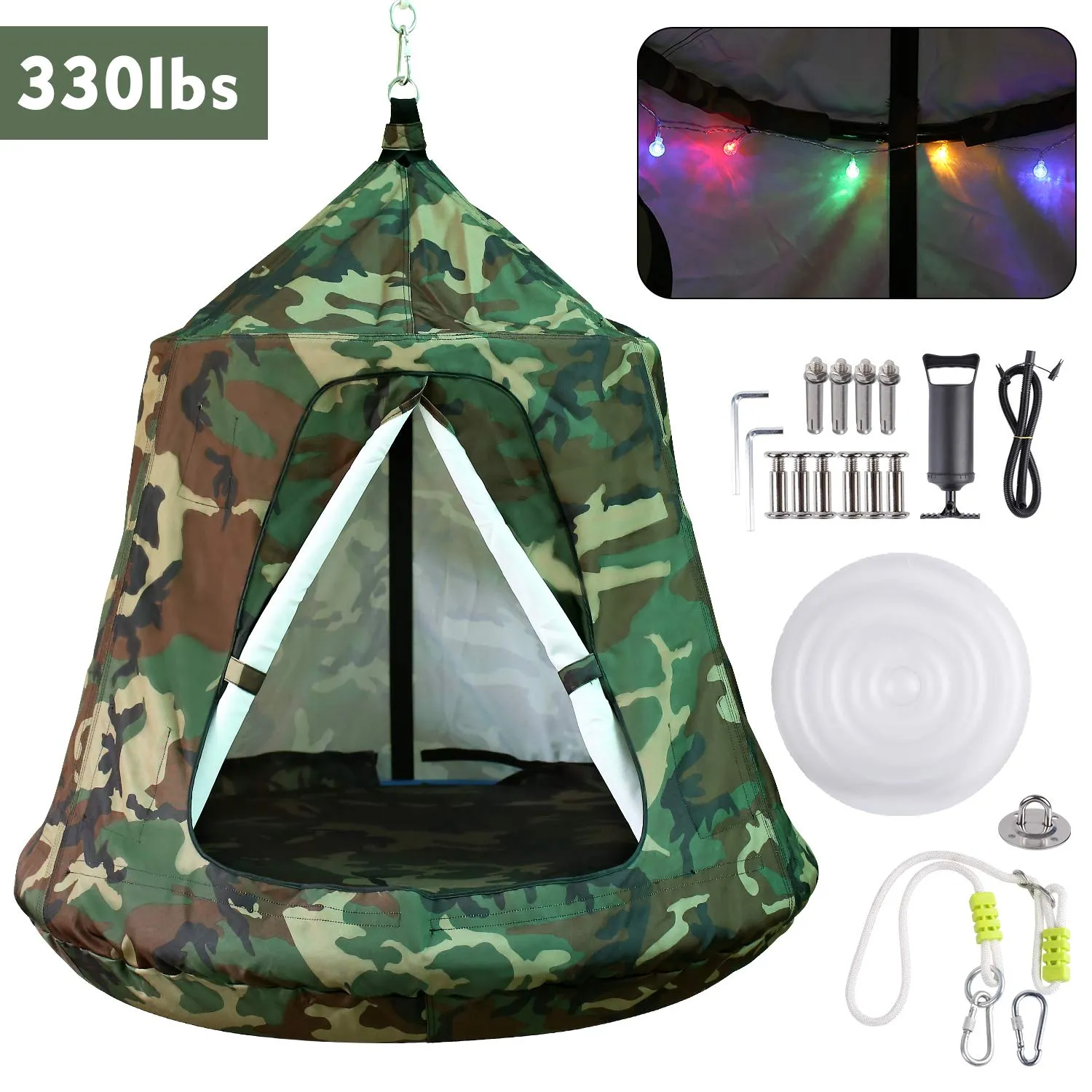 Hanging Tree Tent Swing Play House - GARTIO