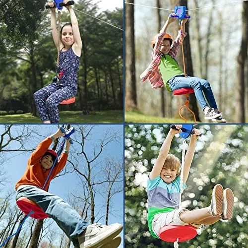 Hi-Na Slider Slack line Pulley Novelty Accessory for Ninja Warrior Obstacle Course for Kids Sliding on Slackline Ninja Warrior