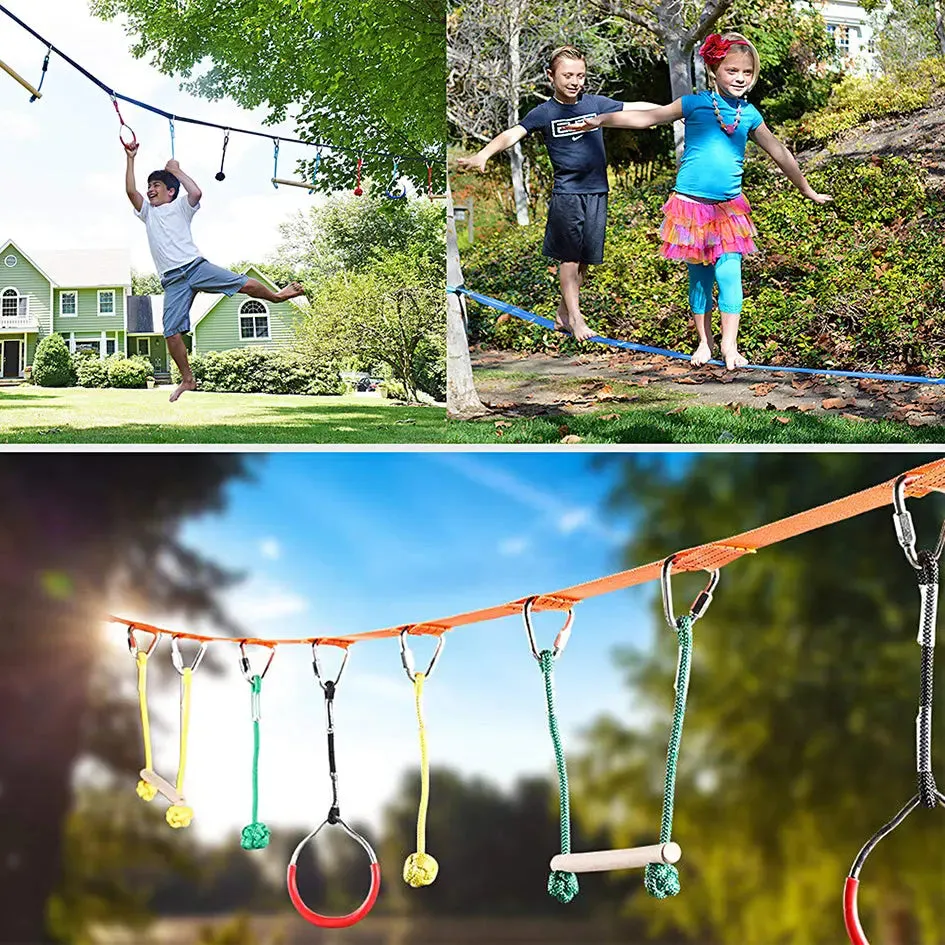 Kids Outdoor Slackline Playset