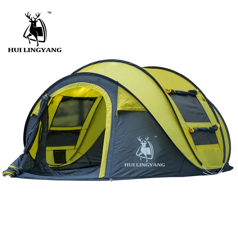 Large Family Automatic Throwing Pop Up Waterproof Camping Hiking Tent