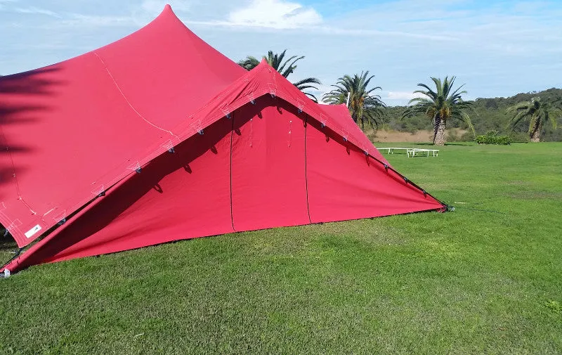 Stretch tent removable side walls