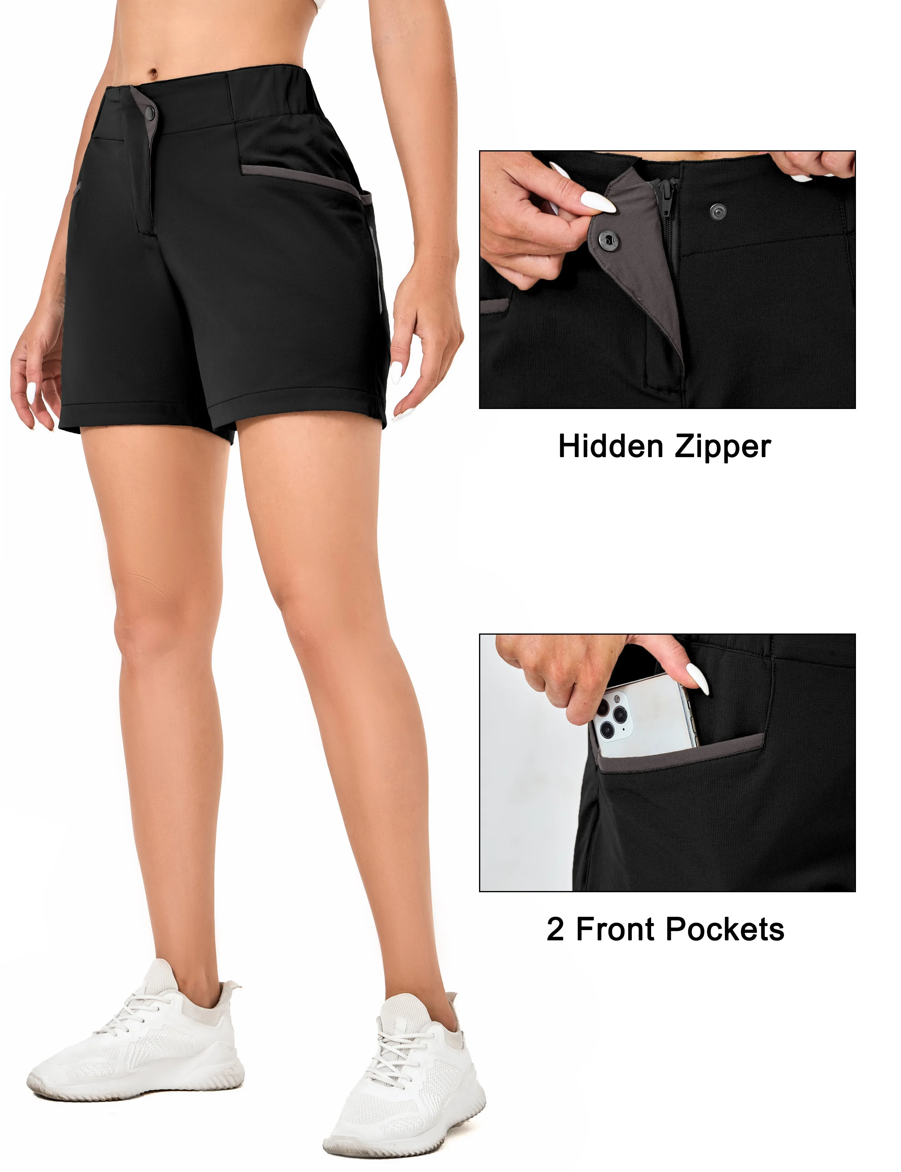 Women's Stretch Quick Dry Shorts for Hiking Travel Casual